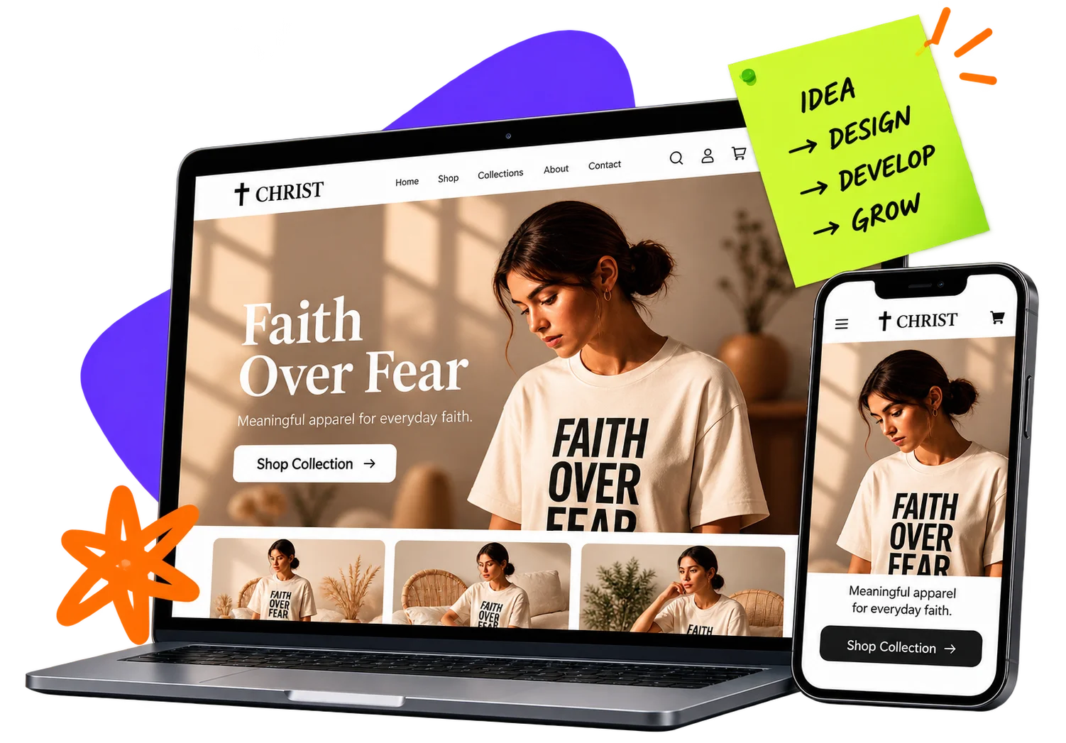 Shopify store mockup